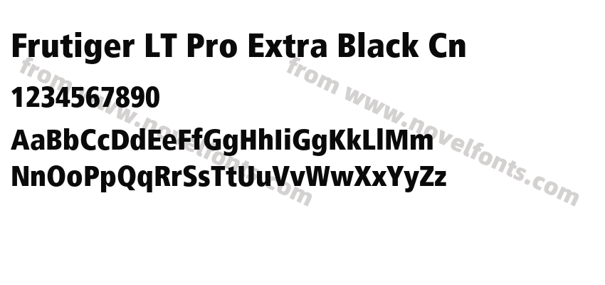 Frutiger LT Pro Extra Black CnPreview