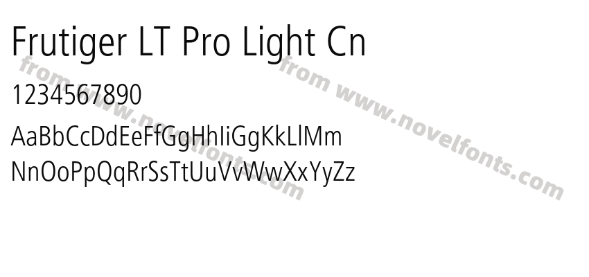 Frutiger LT Pro Light CnPreview