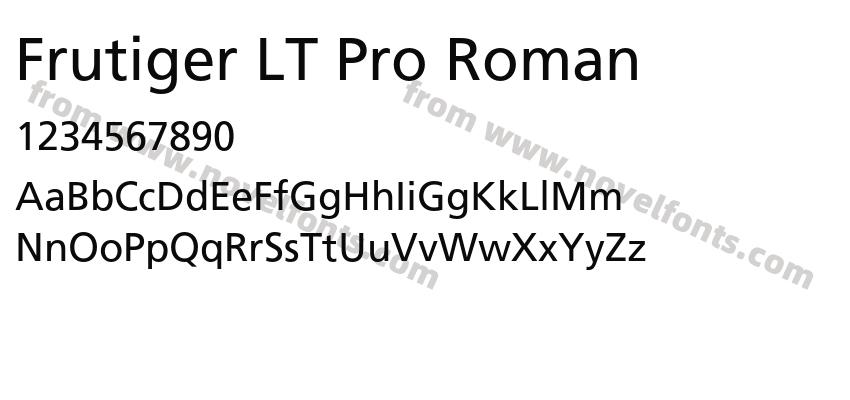 Frutiger LT Pro RomanPreview
