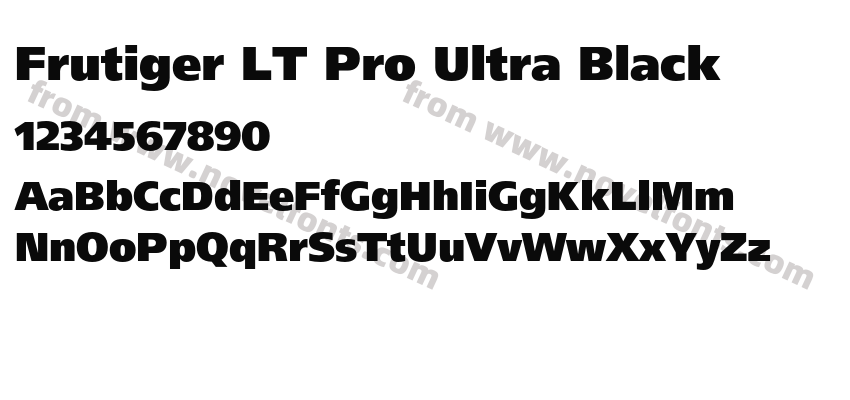 Frutiger LT Pro Ultra BlackPreview