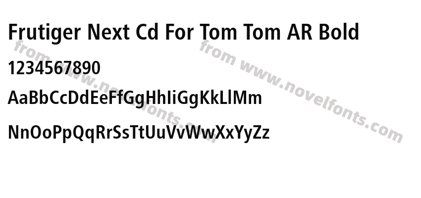 Frutiger Next Cd For Tom Tom AR BoldPreview