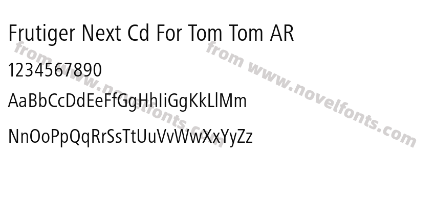 Frutiger Next Cd For Tom Tom ARPreview