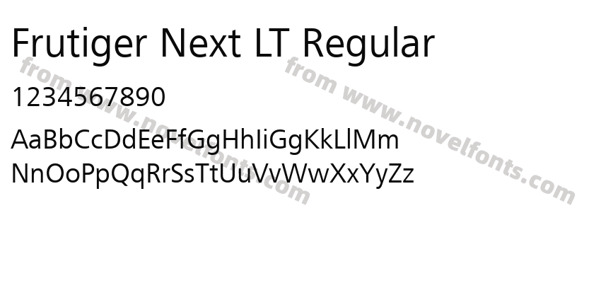 Frutiger Next LT RegularPreview