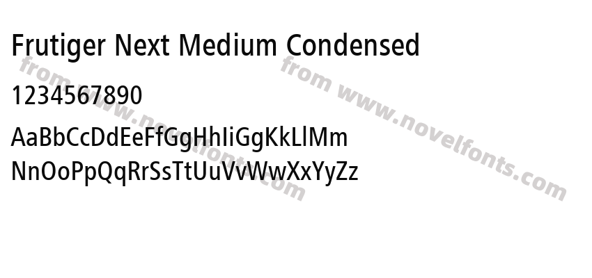 Frutiger Next Medium CondensedPreview