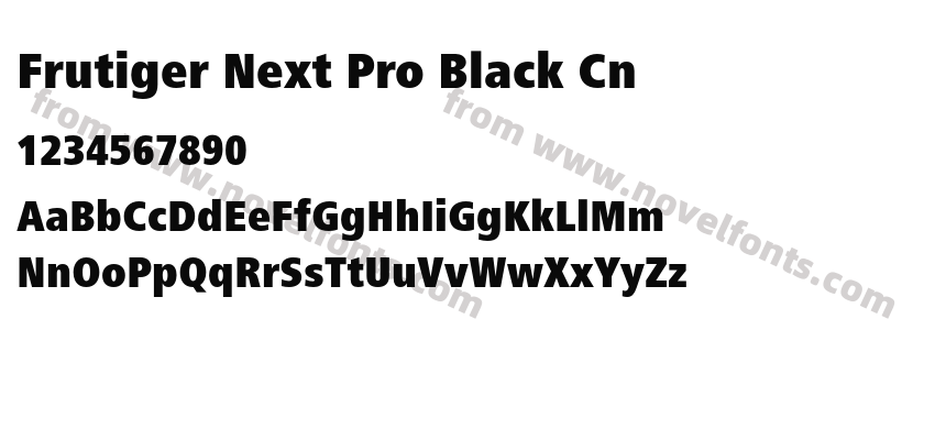Frutiger Next Pro Black CnPreview