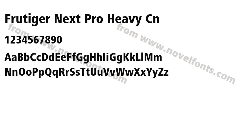 Frutiger Next Pro Heavy CnPreview