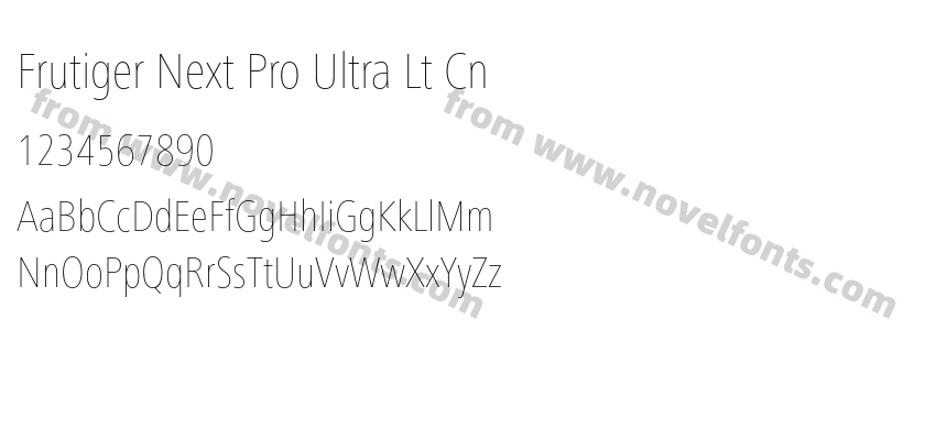 Frutiger Next Pro Ultra Lt CnPreview