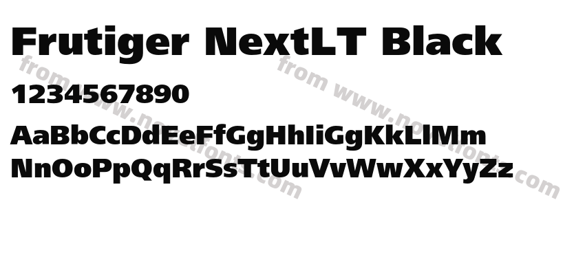 Frutiger NextLT BlackPreview