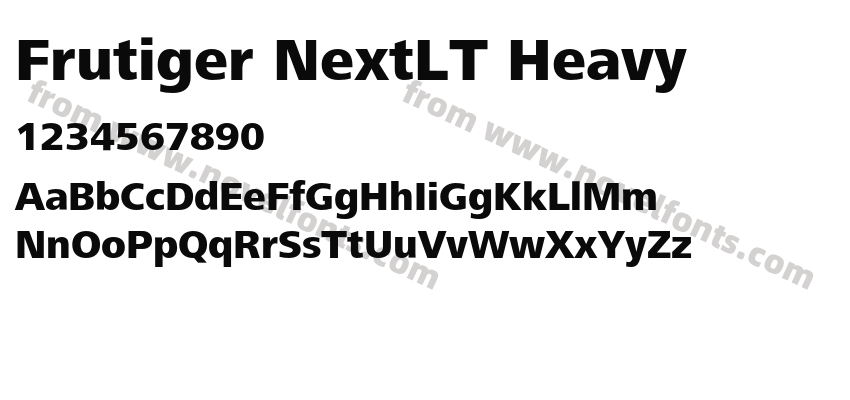 Frutiger NextLT HeavyPreview