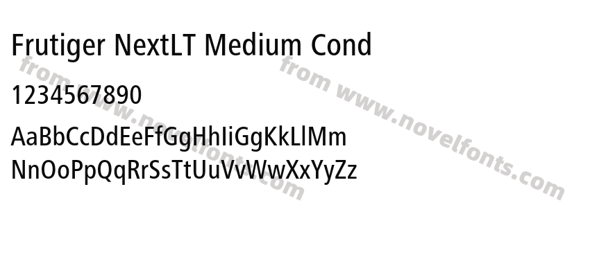 Frutiger NextLT Medium CondPreview