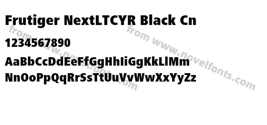 Frutiger NextLTCYR Black CnPreview
