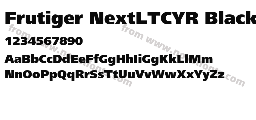 Frutiger NextLTCYR BlackPreview