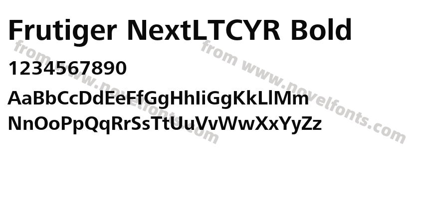Frutiger NextLTCYR BoldPreview
