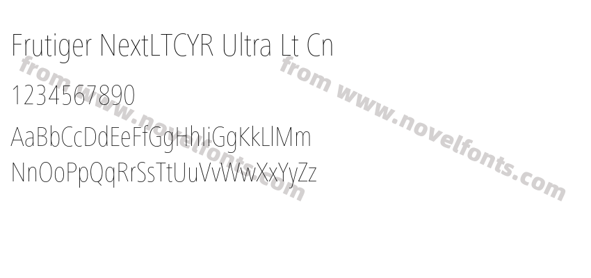 Frutiger NextLTCYR Ultra Lt CnPreview