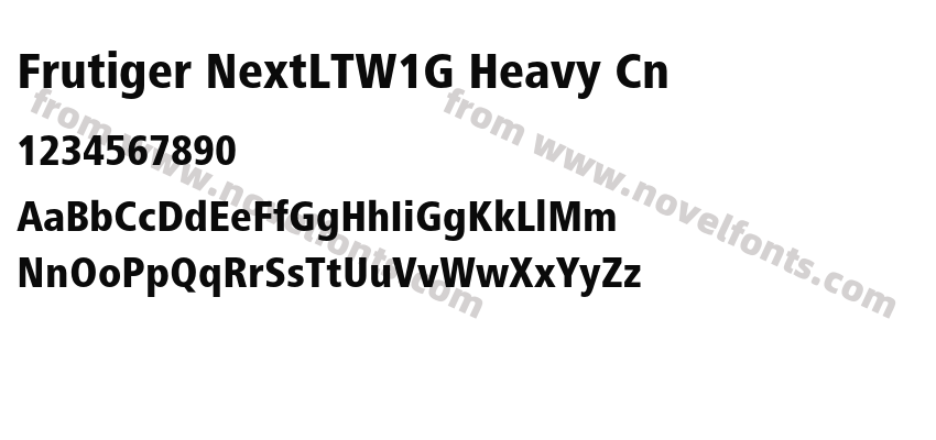 Frutiger NextLTW1G Heavy CnPreview