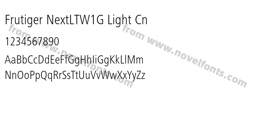 Frutiger NextLTW1G Light CnPreview