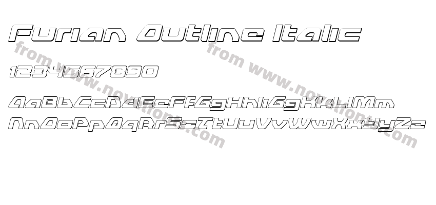Furian Outline ItalicPreview