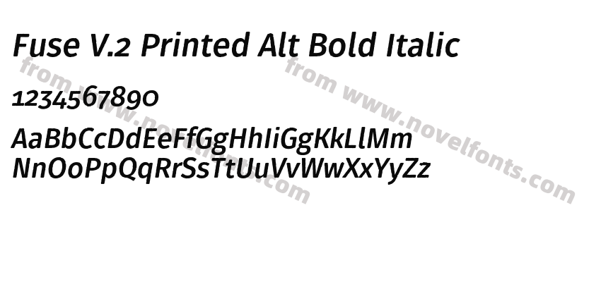 Fuse V.2 Printed Alt Bold ItalicPreview