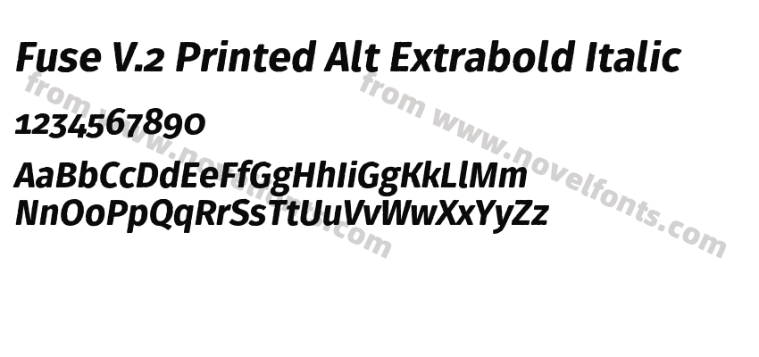 Fuse V.2 Printed Alt Extrabold ItalicPreview