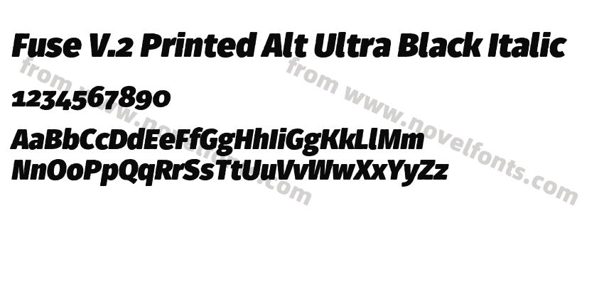 Fuse V.2 Printed Alt Ultra Black ItalicPreview