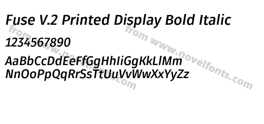 Fuse V.2 Printed Display Bold ItalicPreview