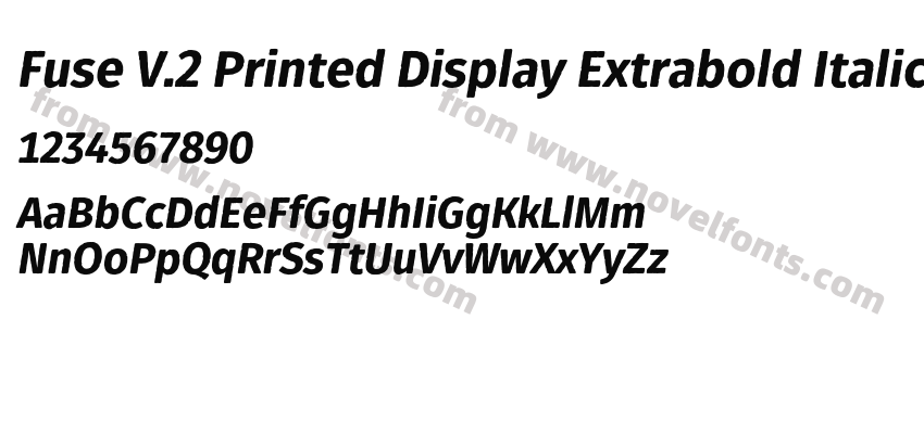 Fuse V.2 Printed Display Extrabold ItalicPreview
