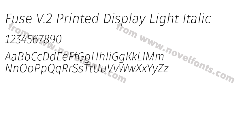 Fuse V.2 Printed Display Light ItalicPreview