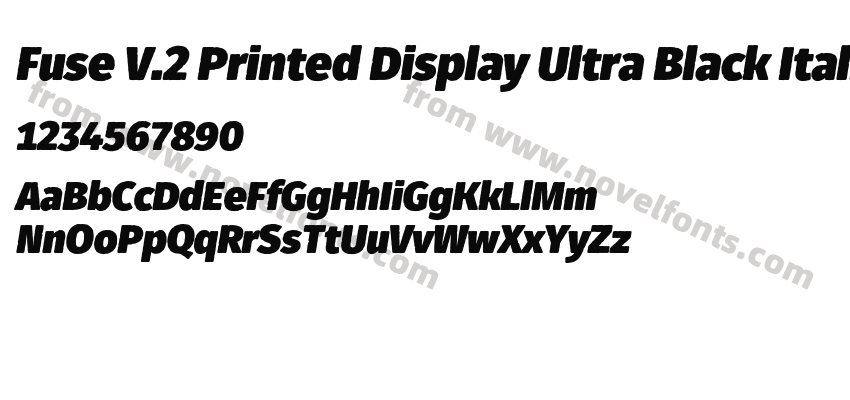 Fuse V.2 Printed Display Ultra Black ItalicPreview