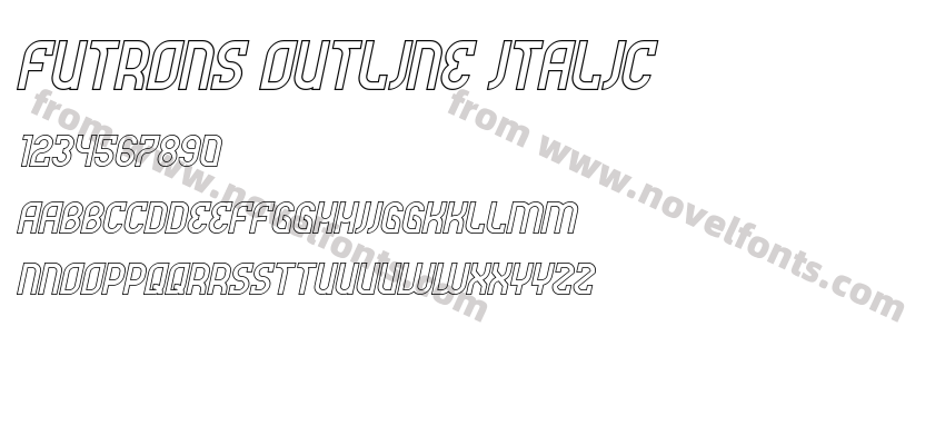 Futrons Outline ItalicPreview