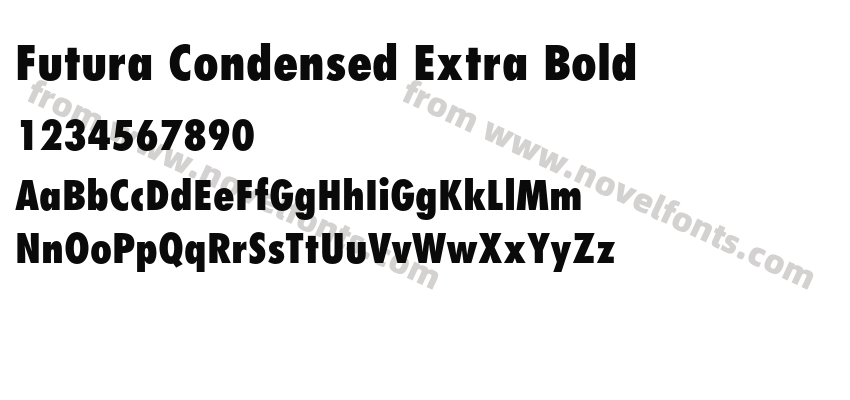 Futura Condensed Extra BoldPreview