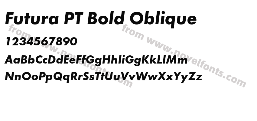 Futura PT Bold ObliquePreview
