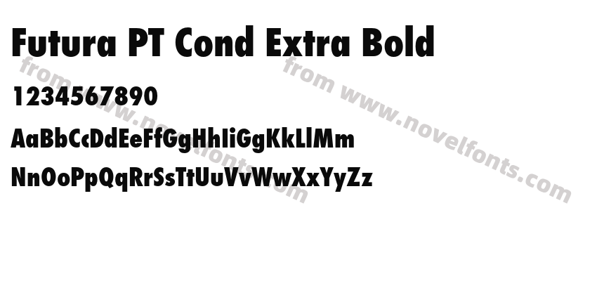 Futura PT Cond Extra BoldPreview