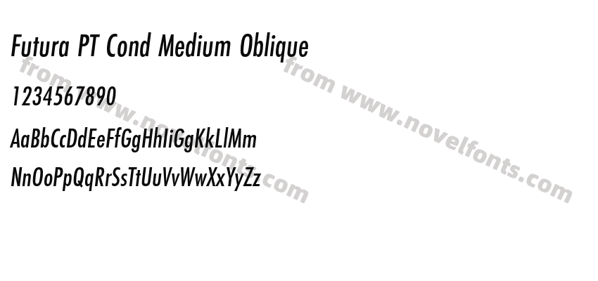 Futura PT Cond Medium ObliquePreview
