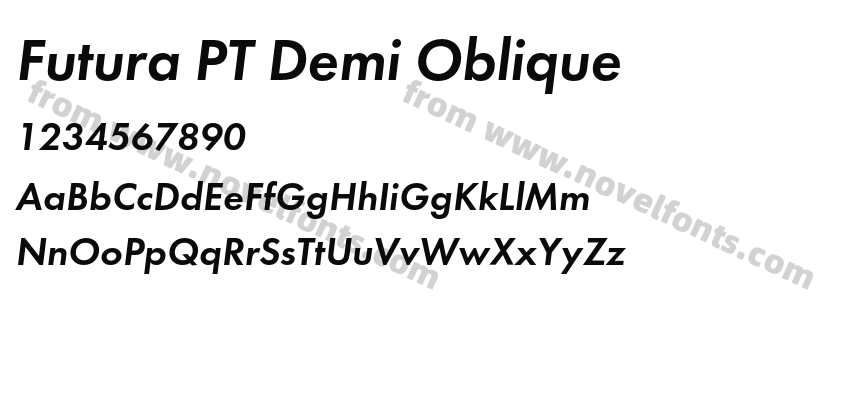 Futura PT Demi ObliquePreview
