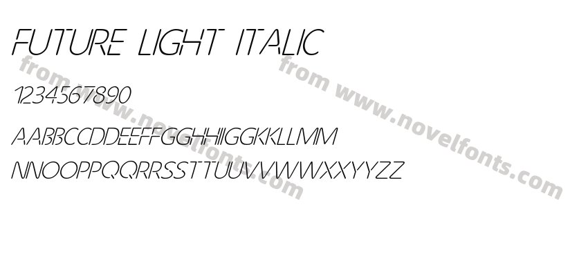 Future Light ItalicPreview
