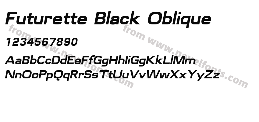 Futurette Black ObliquePreview