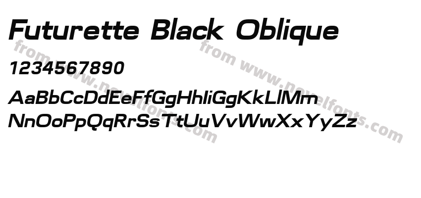 Futurette Black ObliquePreview