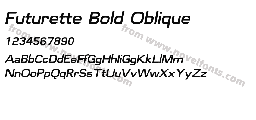 Futurette Bold ObliquePreview