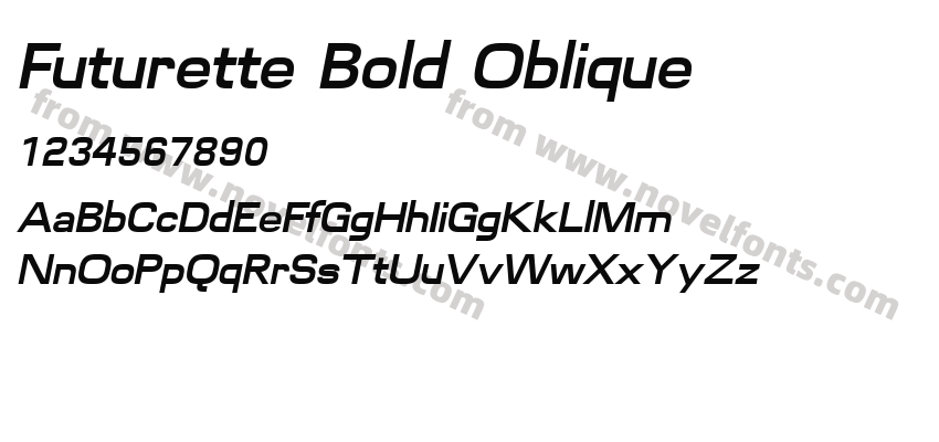 Futurette Bold ObliquePreview