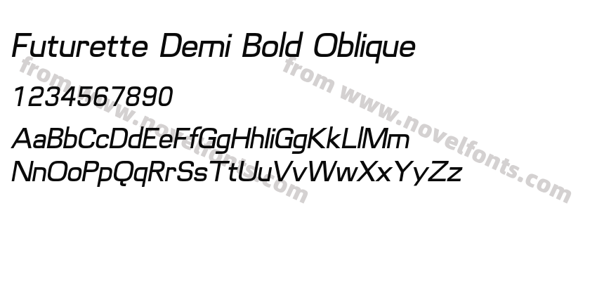 Futurette Demi Bold ObliquePreview