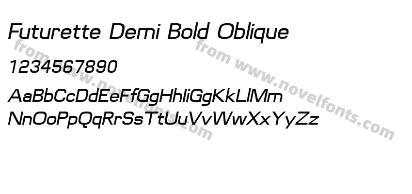 Futurette Demi Bold ObliquePreview