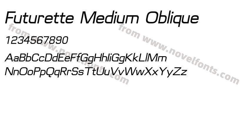 Futurette Medium ObliquePreview