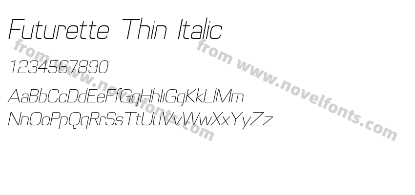 Futurette Thin ItalicPreview
