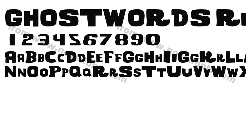 GHOSTWORDS RegularPreview