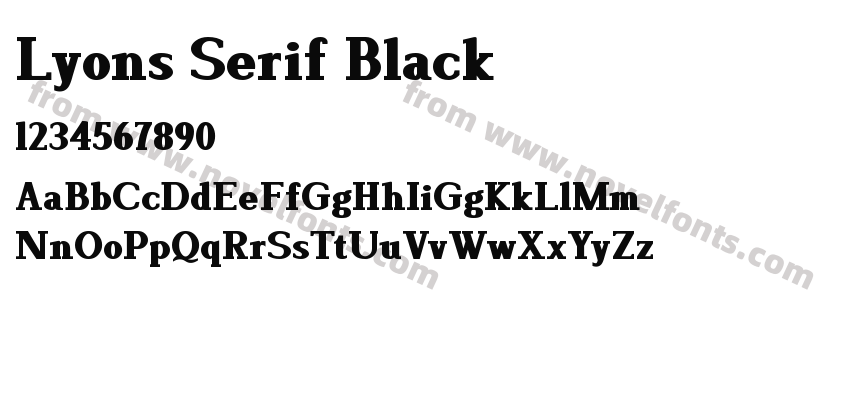 Lyons Serif BlackPreview