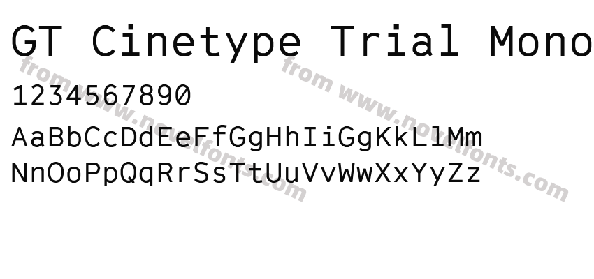 GT Cinetype Trial MonoPreview