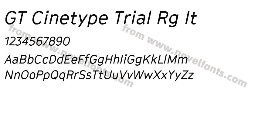 GT Cinetype Trial Rg ItPreview