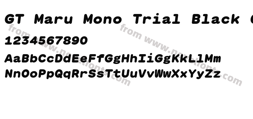 GT Maru Mono Trial Black ObliquePreview