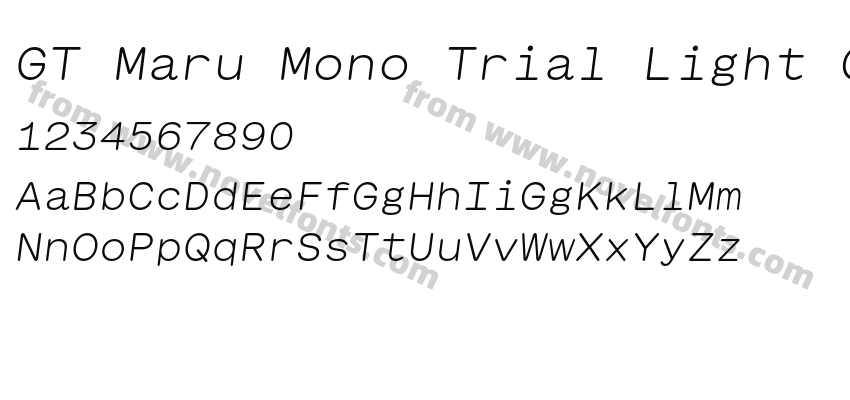 GT Maru Mono Trial Light ObliquePreview