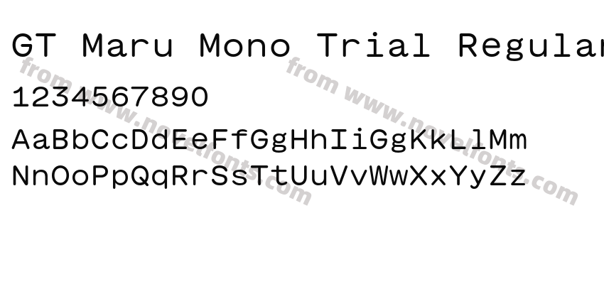 GT Maru Mono Trial RegularPreview